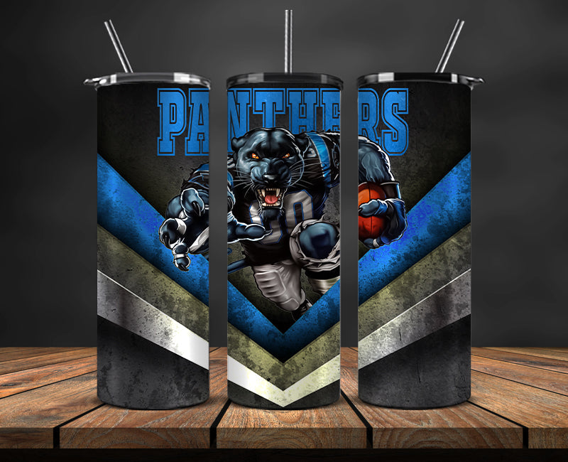 Carolina Panthers Tumbler, Panthers Logo Tumbler ,NFL Season 2025, Design 21