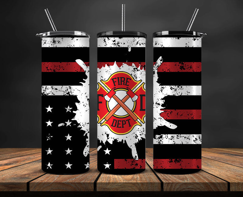 Firefighter Tumbler Wrap , Fire Rescue Fireman 23