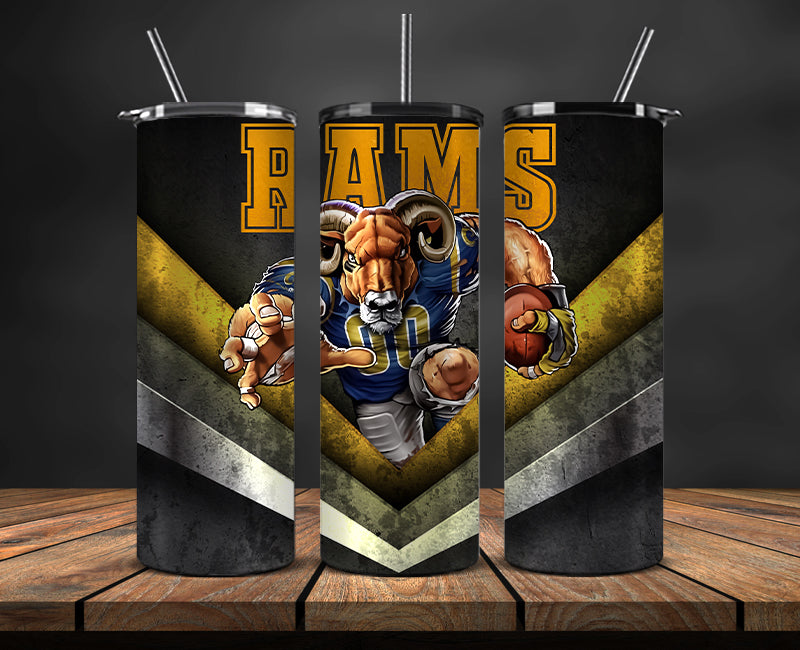 Los Angeles Rams Tumbler, Rams Logo Tumbler ,NFL Season 2025, Design 24