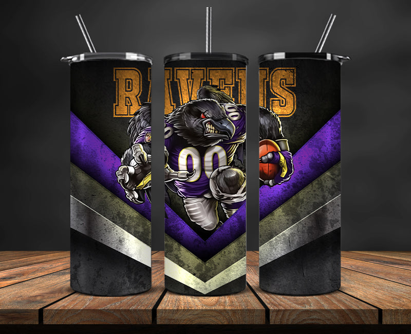 Baltimore Ravens Tumbler, Ravens Logo Tumbler ,NFL Season 2025, Design 25