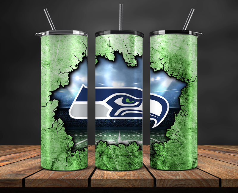 American football themed tumbler wrap design for 20oz skinny tumbler, sports fan style