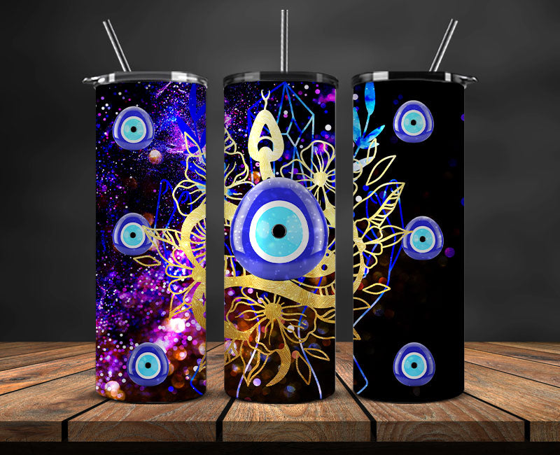 Evil Eye Skinny Tumbler Png, Evil Eye 20 oz Tumbler Wrap , Evil Eye Tumbler Wrap 31