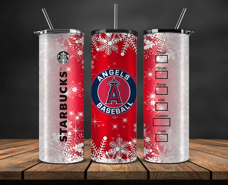 Los Angeles Angels Png,Christmas MLB Tumbler Png , MLB Christmas Tumbler Wrap 32