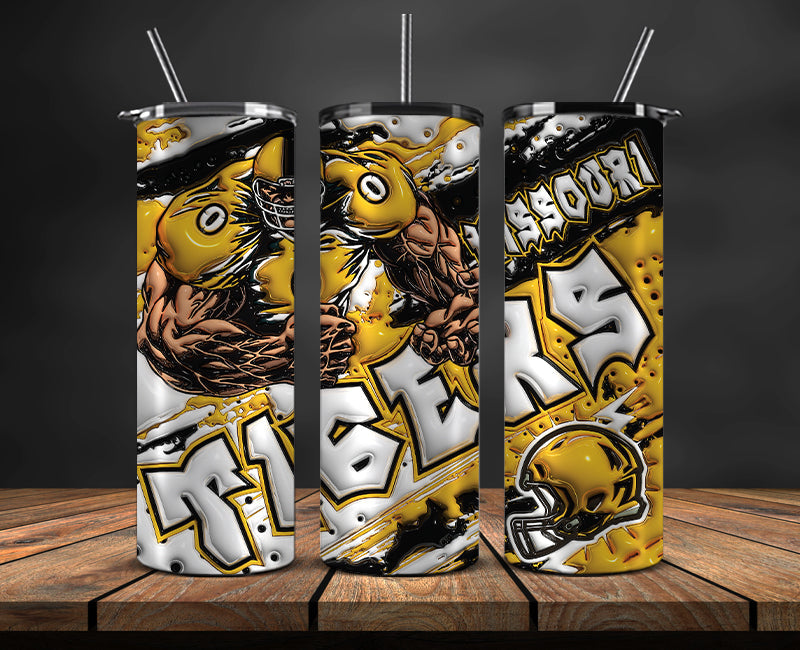 Football Mascot Colleges 3D Tumbler Skinny , Football Tumbler Png ,Nfl Tumbler Wrap 33