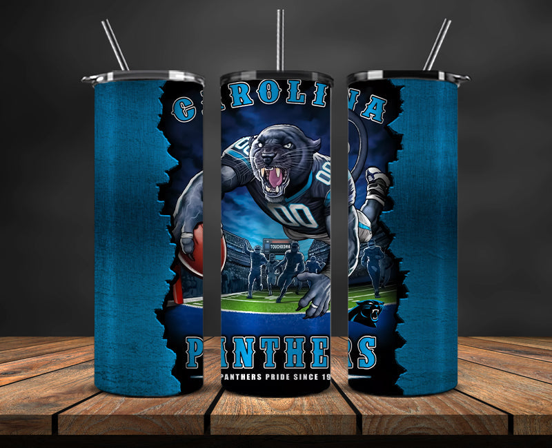 Carolina Panthers Tumbler, Panthers Logo Tumbler ,NFL Season 2025, Design 37