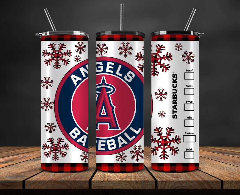 Los Angeles Angels Png, Christmas MLB Tumbler Png , MLB Christmas Tumbler Wrap 03