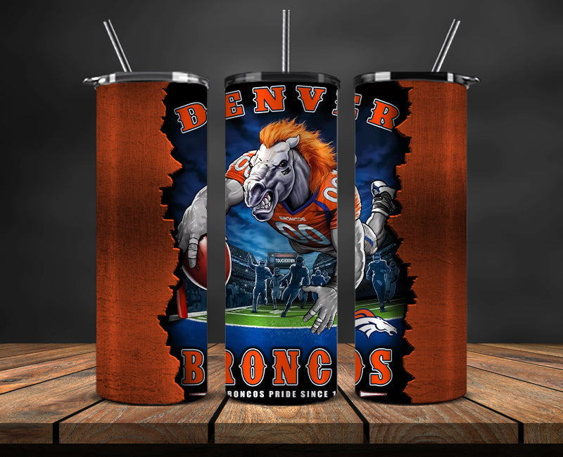 Denver Broncos Tumbler, Broncos Logo Tumbler ,NFL Season 2025, Design 42