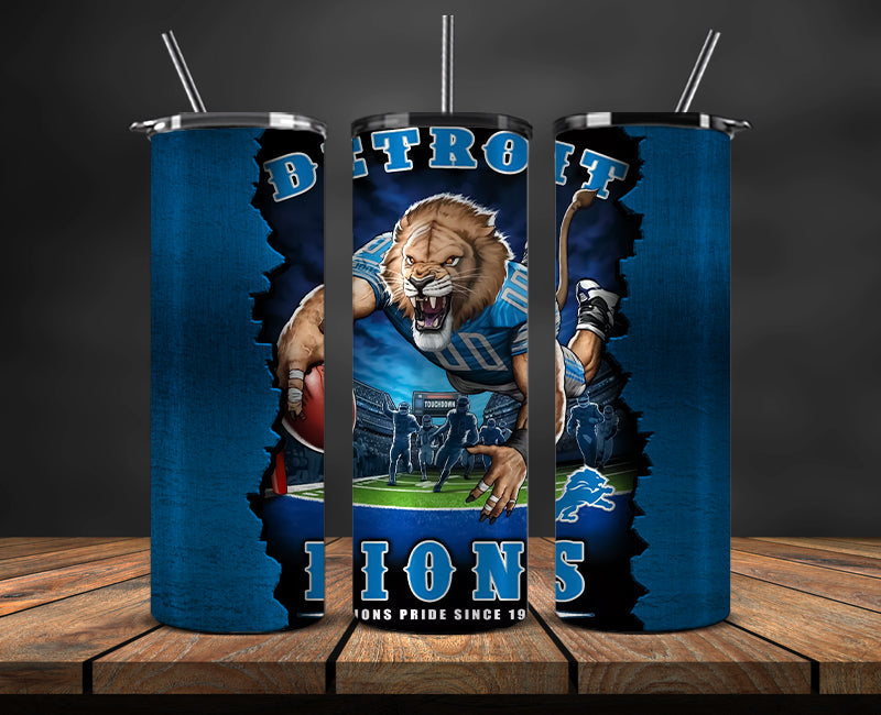 Detroit Lions Tumbler, Detroit Logo Tumbler ,NFL Season 2025, Design 43