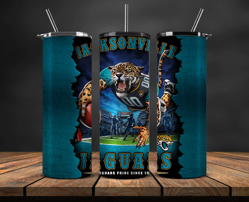 Jacksonville Jaguars Tumbler, Jaguars Logo Tumbler ,NFL Season 2025, Design 47