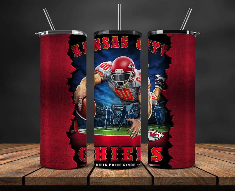 Kansas City Chiefs Tumbler, Chiefs Logo Tumbler ,NFL Season 2025, Design 48