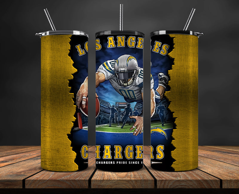 Los Angeles Chargers Tumbler, Chargers Logo Tumbler ,NFL Season 2025, Design 49