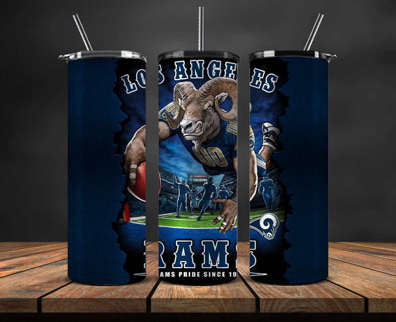 Los Angeles Rams Tumbler, Rams Logo Tumbler ,NFL Season 2025, Design 50