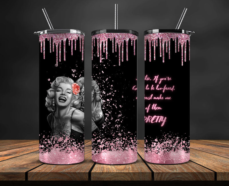 Marilyn Monroe Tumbler, Marilyn Monroe Tumbler Wrap Png, Marilyn Monroe 05
