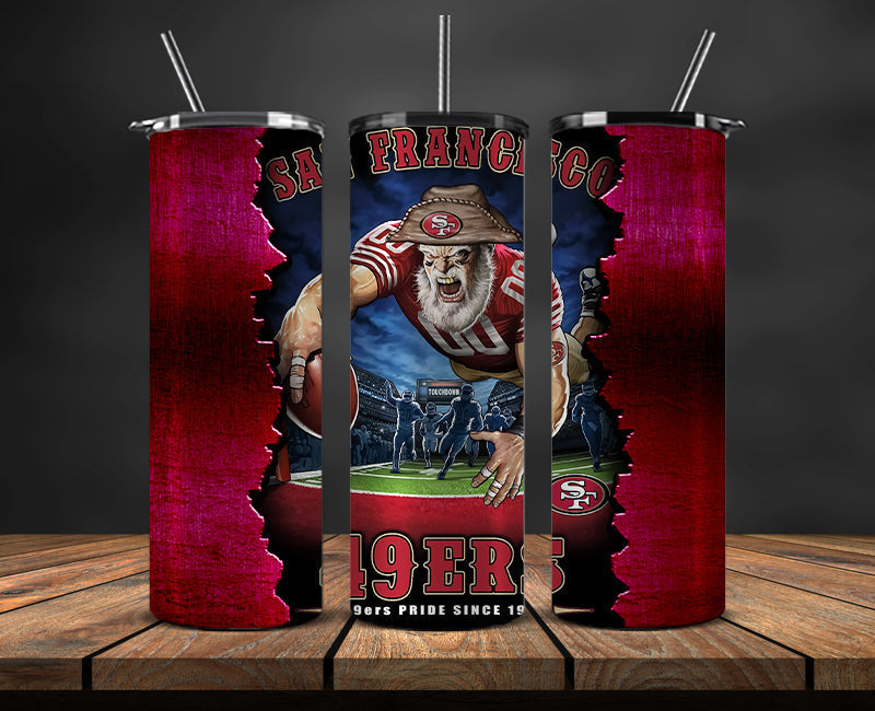 San Francisco 49ers Tumbler, 49ers Logo Tumbler ,NFL Season 2025, Design 60