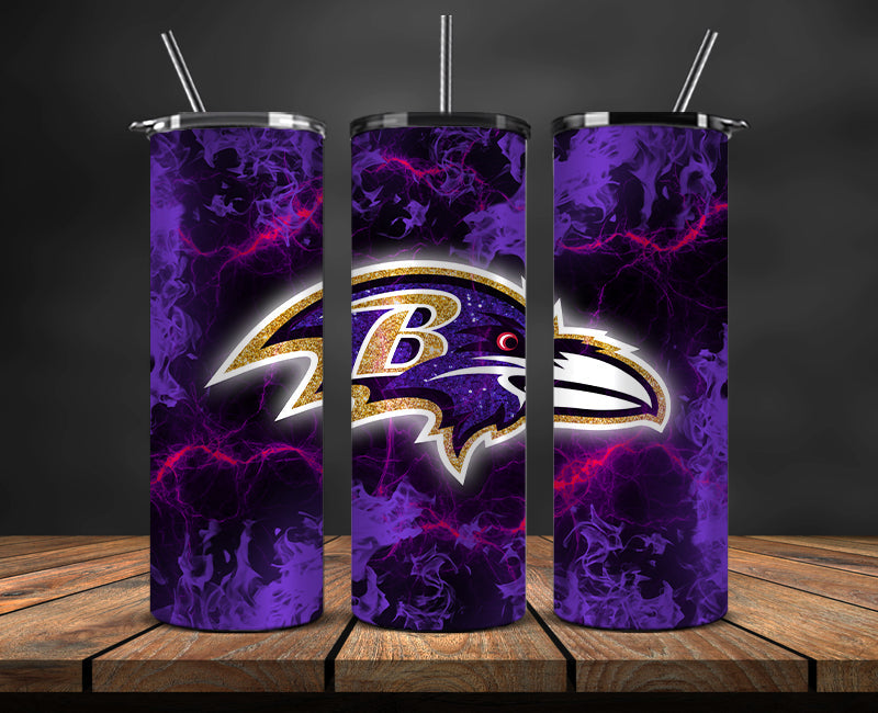 Baltimore Ravens Tumbler, Ravens Logo Tumbler ,NFL Season 2025, Design 66