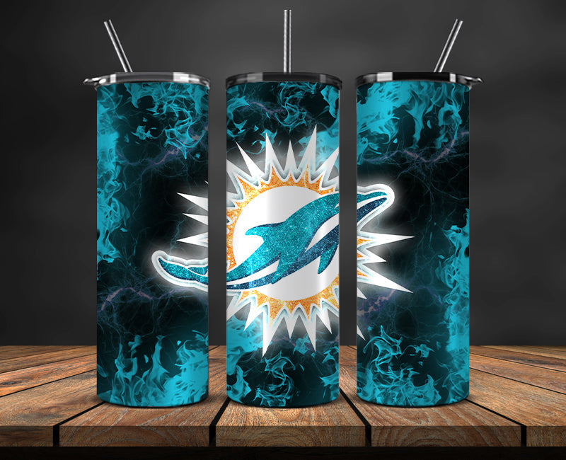 Miami Dolphins Tumbler, Dolphins Logo Tumbler ,NFL Season 2025, Design 83