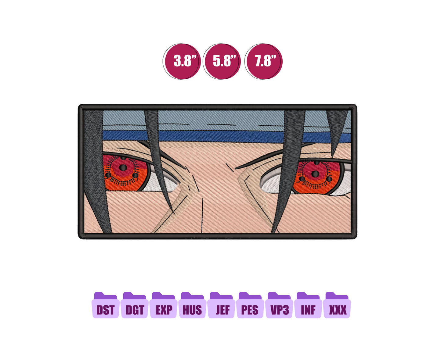 Itachi box Anime Embroidery Design, Anime Machine Embroidery Design 101