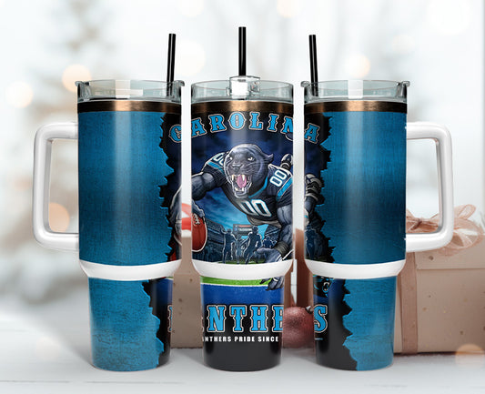 Carolina Panthers Tumbler 40oz Png, 40oz Tumler Png 102