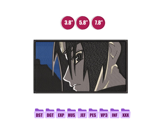 Itachi Anime Embroidery Design, Anime Machine Embroidery Design 103