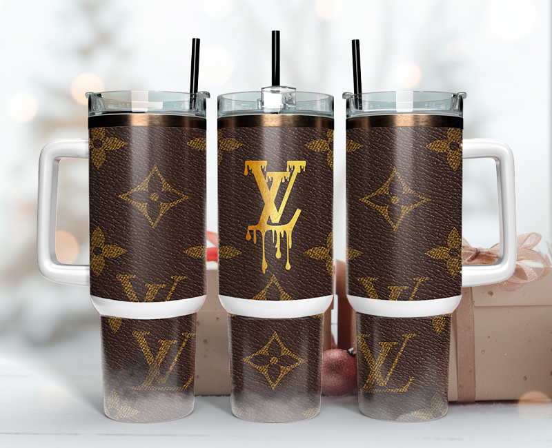 Louis Vuitton Tumbler Wrap 40oz, Logo Fashion Tumbler Wrap 40oz, Tumbler 40oz Png 104