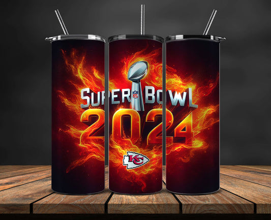 Kansas City Chiefs Vs San Francisco 49ers Super Bowl Tumbler Png, Super Bowl 2024 Tumbler Wrap 104