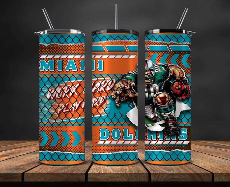 Miami Dolphins Tumbler, Dolphins Logo, Mascot Football Png 104