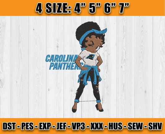 Panthers Embroidery, Betty Boop Embroidery, NFL Machine Embroidery Digital 106