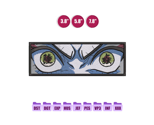 Daki Eyes Anime Embroidery Design, Anime Machine Embroidery Design 107