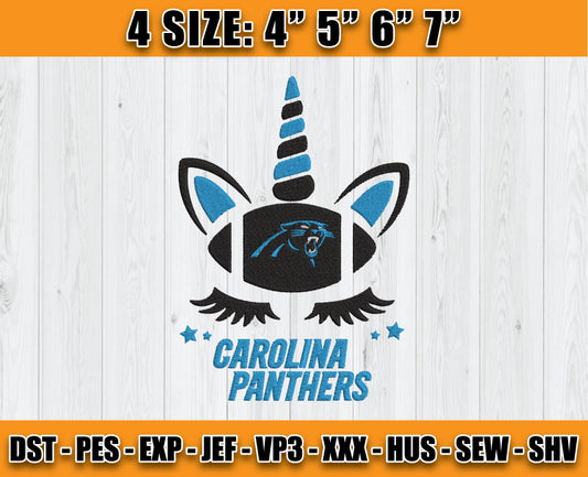 Panthers Embroidery, Unicorn Embroidery, NFL Machine Embroidery Digital 107