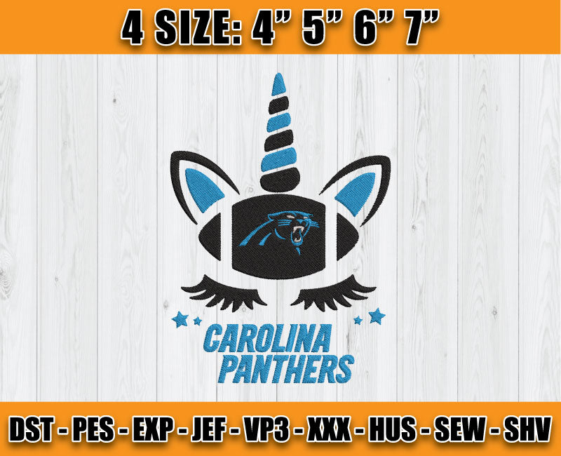 Panthers Embroidery, Unicorn Embroidery, NFL Machine Embroidery Digital 107