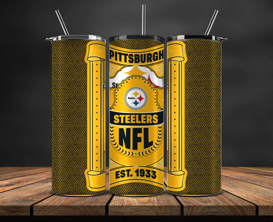 Pittsburgh Steelers Tumbler Wrap, NFL Logo Tumbler Png, NFL Design Png-107