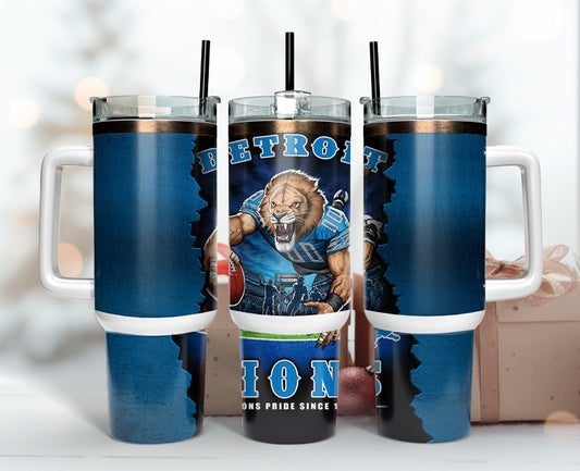 Detroit Lions Tumbler 40oz Png, 40oz Tumler Png 108