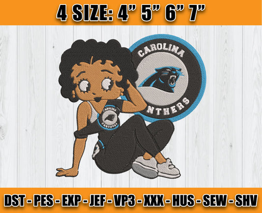 Panthers Embroidery, Betty Boop Embroidery, NFL Machine Embroidery Digital 108