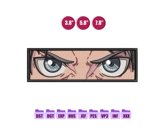Eren Eyes Anime Embroidery Design, Anime Machine Embroidery Design 109