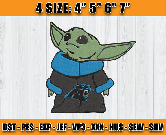 Panthers Embroidery, Baby Yoda Embroidery, NFL Machine Embroidery Digital 109