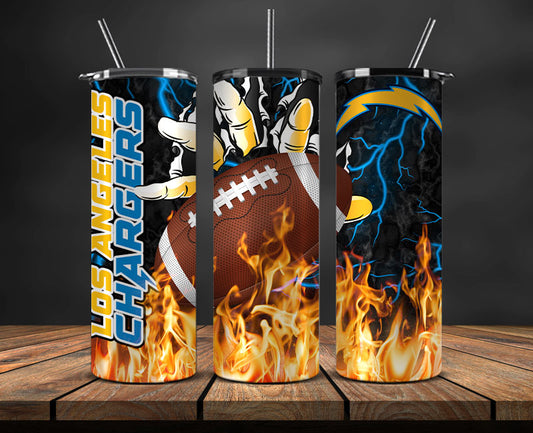 Los Angeles Chargers  Tumbler Wrap, Fire Hand Tumbler Wrap DS 10
