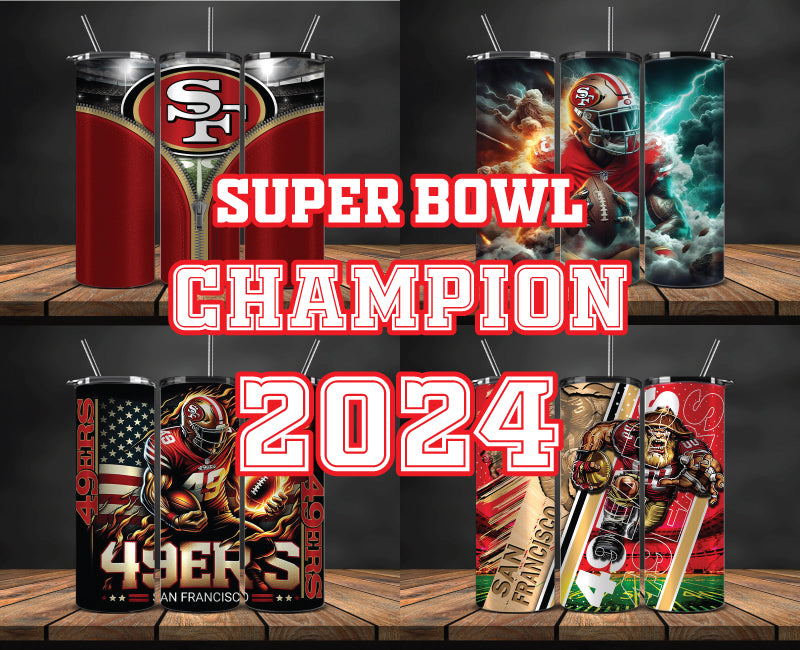 San Francisco 49ers Super Bowl Tumbler Png, Super Bowl 2024 Tumbler Wrap 10