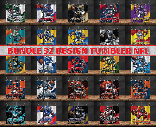 Bundle NFL  Logo Tumbler Wrap, Bundle Sport Tumbler 92