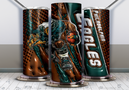 Eagles Tumbler Wrap , 3D Nfl Tumbler Wrap, Nfl Mascot Tumbler  11