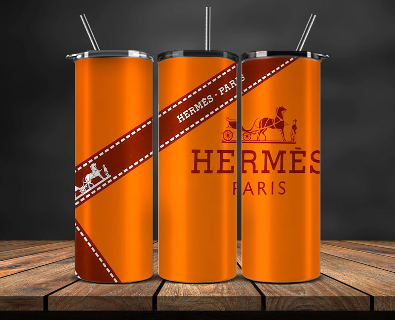 Hermes  Tumbler Wrap, Hermes Tumbler Png, Hermes Logo, Luxury Tumbler Wraps, Logo Fashion  Design 110