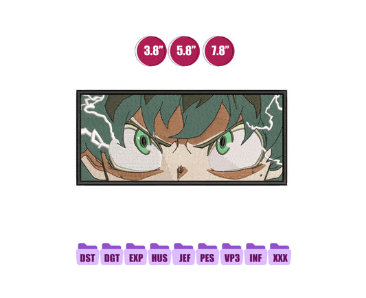 Deku Anime Embroidery Design, Anime Machine Embroidery Design 111
