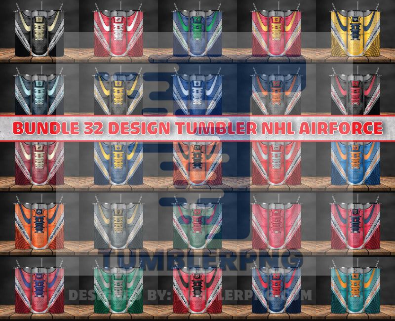 Bundle 32 Design Tumbler NHL Air Force, NHL Sneaker Tumbler Wrap, Bundle Sport Tumbler 111