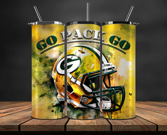 Green Bay Packers Tumbler Wrap, NFL Logo Tumbler Png, NFL Design Png-111