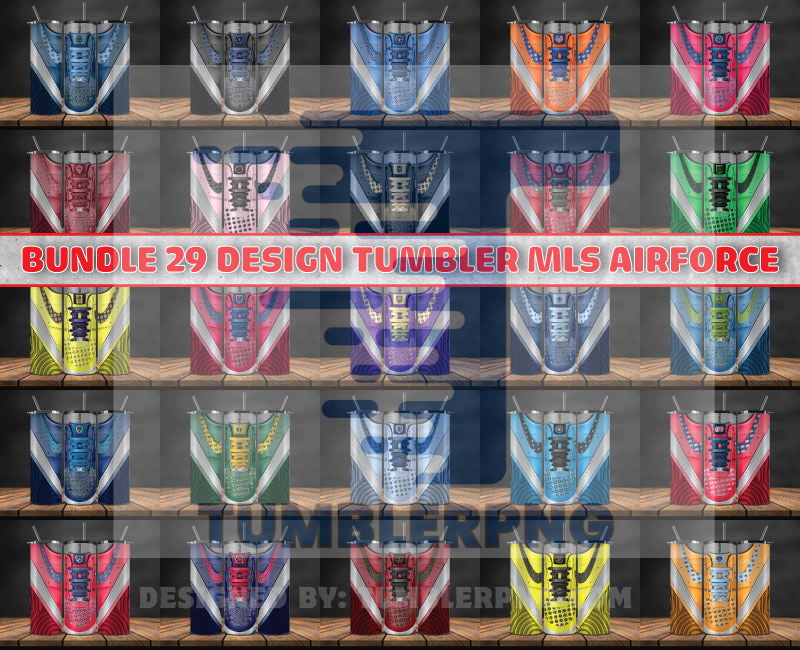 Bundle 29 Design Tumbler MLS AirForce, MLS Sneakers Tumbler Wrap , Bundle Sport Tumbler 113
