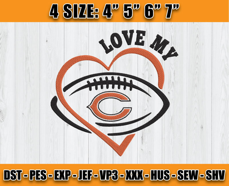 Bears Embroidery, NFL Bears Embroidery, NFL Machine Embroidery Digital 117