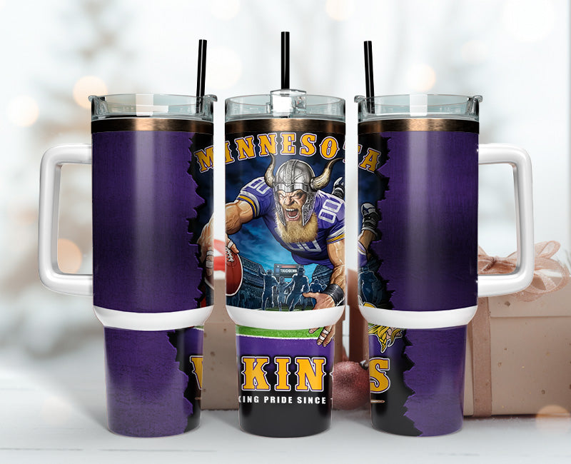 Minnesota Vikings Tumbler 40oz Png, 40oz Tumler Png 118