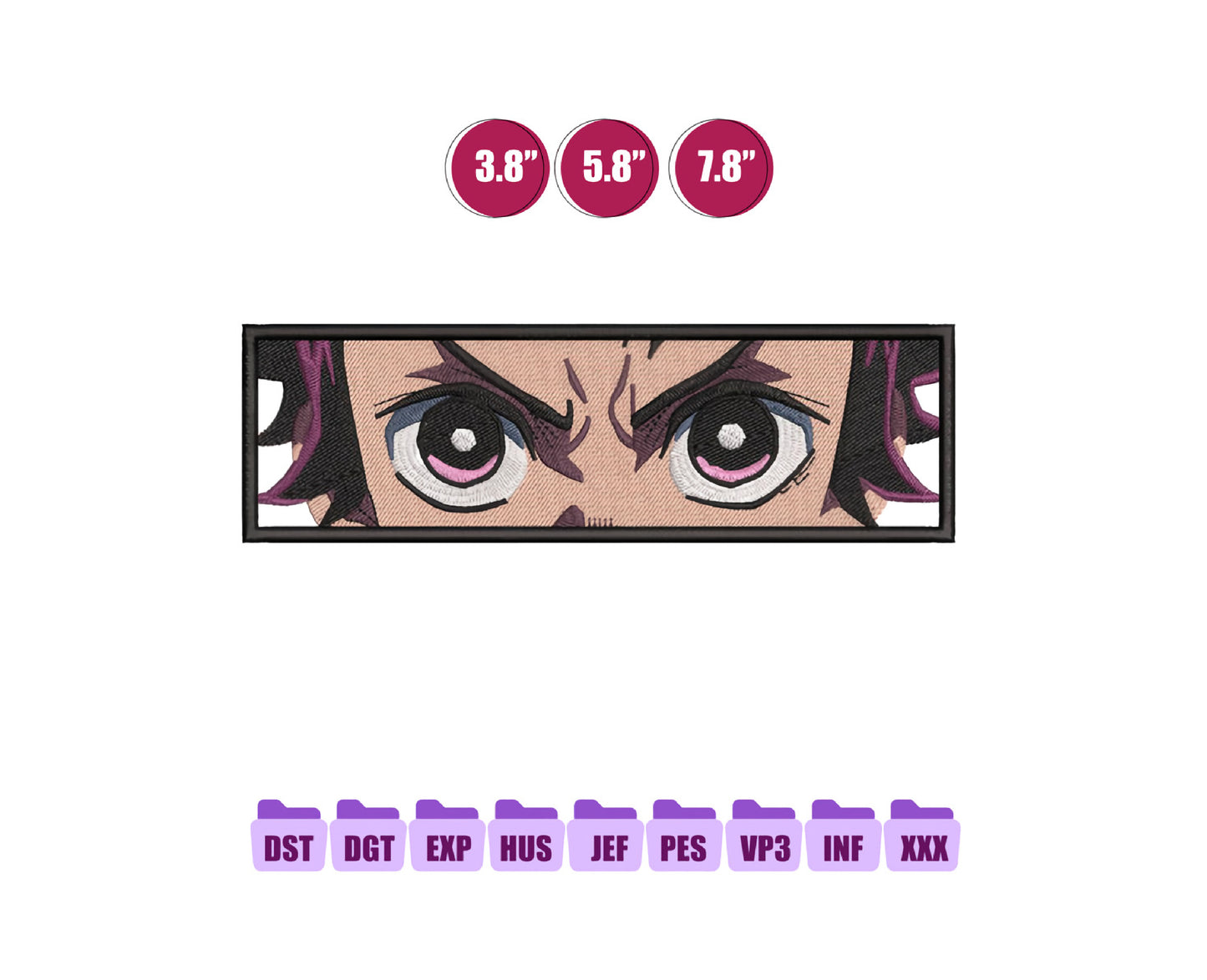 Tanjiro Box Anime Embroidery Design, Anime Machine Embroidery Design 119