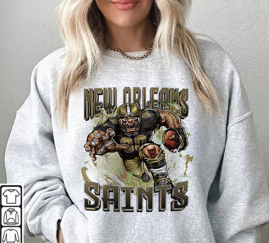 New Orleans Saints Football Sweatshirt png ,  T-Shirt Png, NFL T-Shirt Design 119