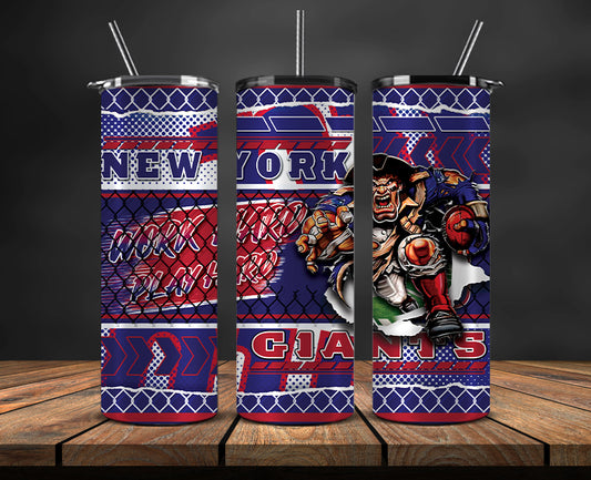 New York Giants Tumbler, NY Giants Logo, Mascot Football Png 119