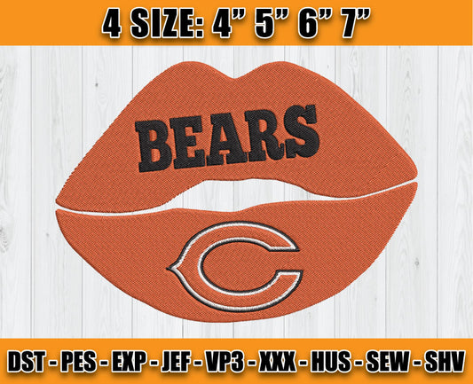 Bears Embroidery, NFL Girls Embroidery, NFL Machine Embroidery Digital 121
